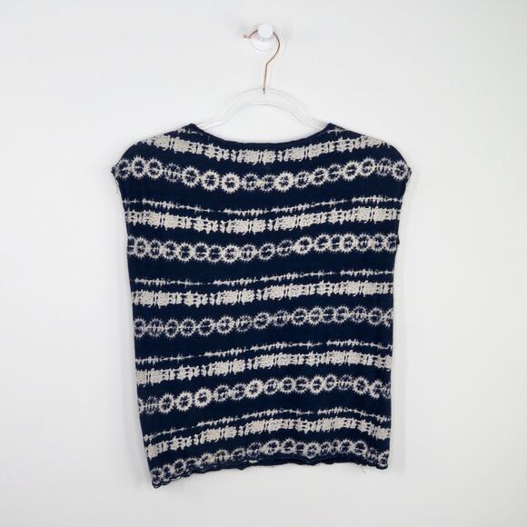 Y2k Aeropostale Navy Blue Boho Tie Dye Baby Tee XS - Picture 2 of 5